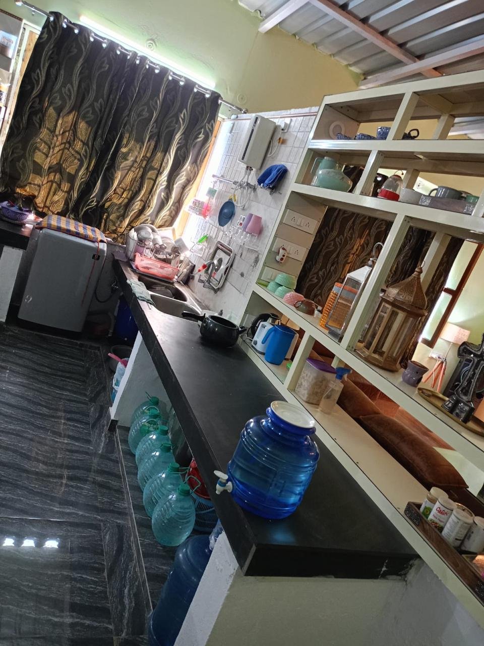 Granite Kitchen & Open Pantry Partition in Kasauli